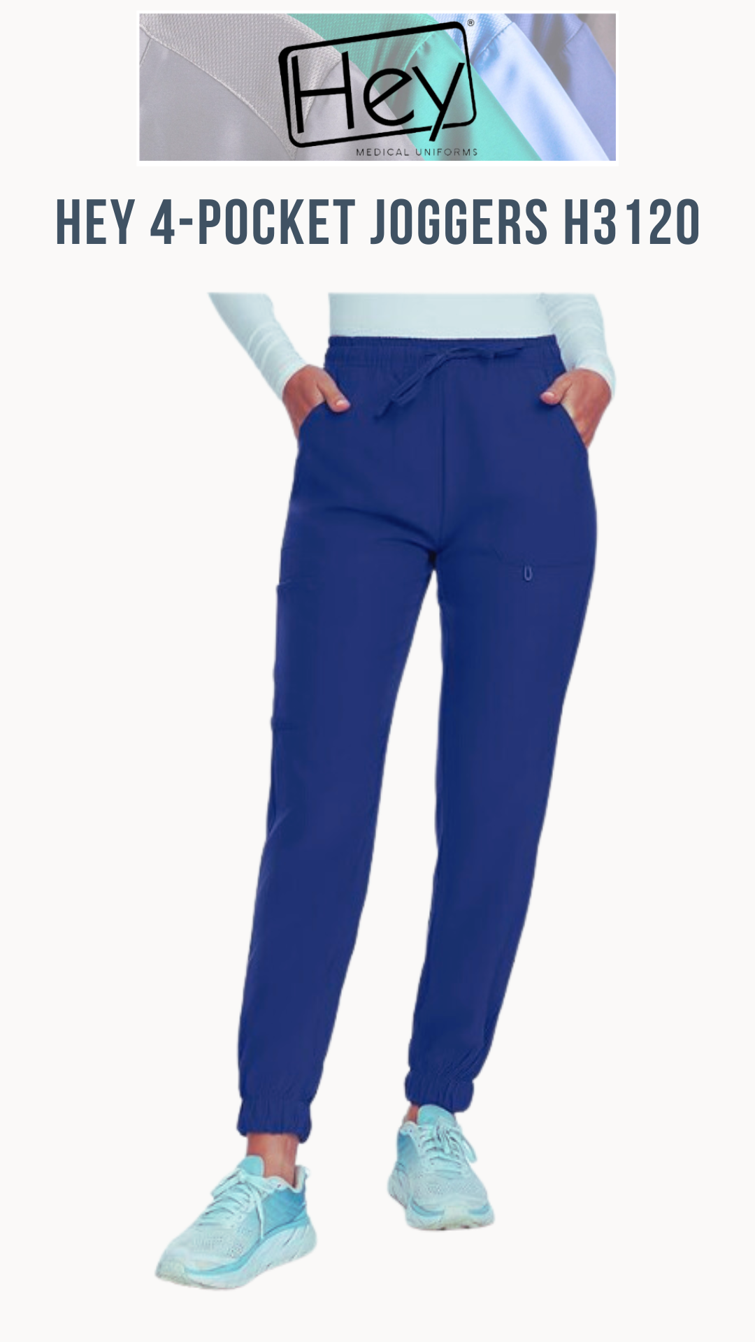 Hey Scrubs 4-Pocket Medical Scrub Joggers with 4-Way Stretch Pants H3120