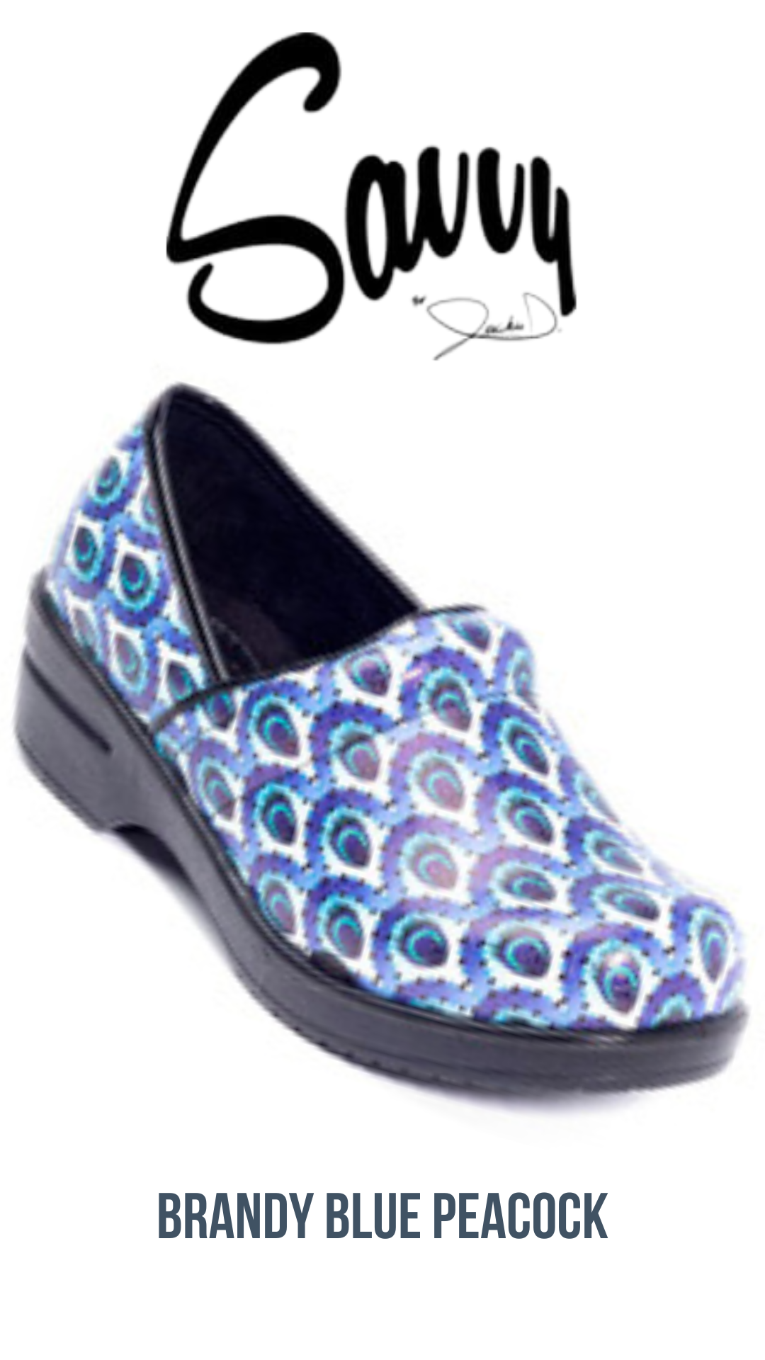 Savvy Brandy Nursing Shoe in Blue Peacock