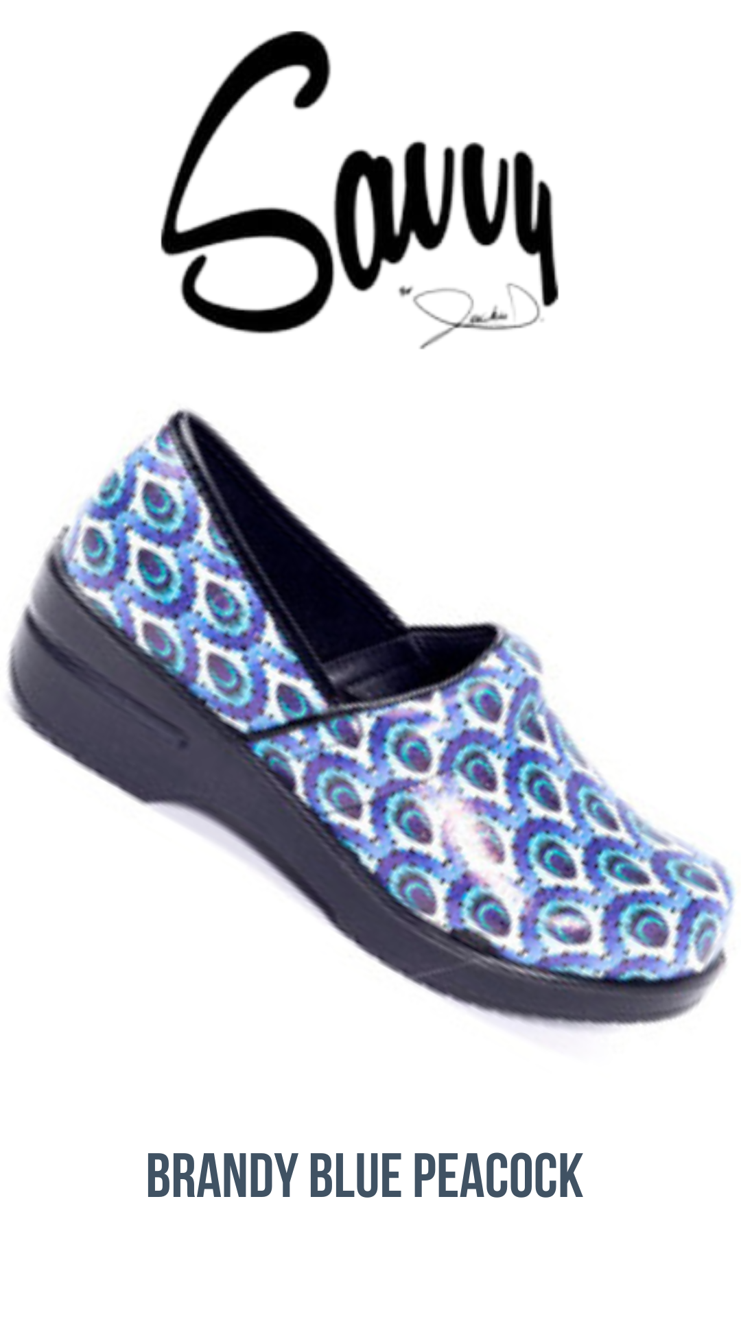 Savvy Brandy Nursing Shoe in Blue Peacock