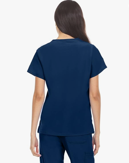 Hey Scrubs 4-Way Stretch V-Neck Medical Scrub Top with Princess Seam H3280