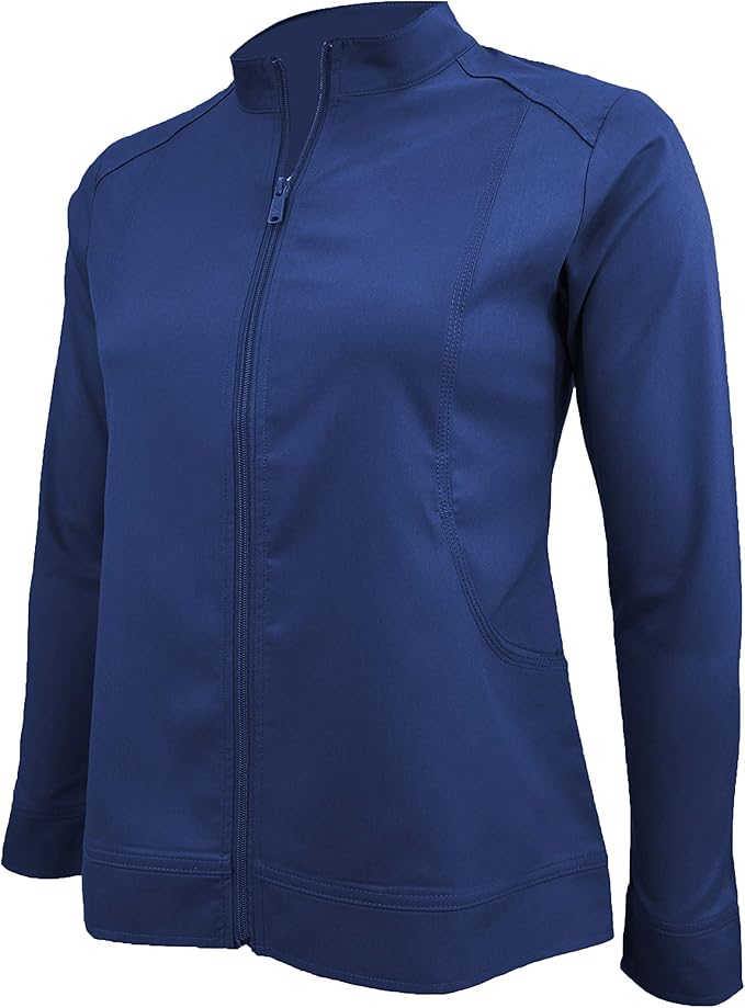 Natural Uniforms Women's Ultra Soft Stretch Zip Up Scrub Jacket 5200