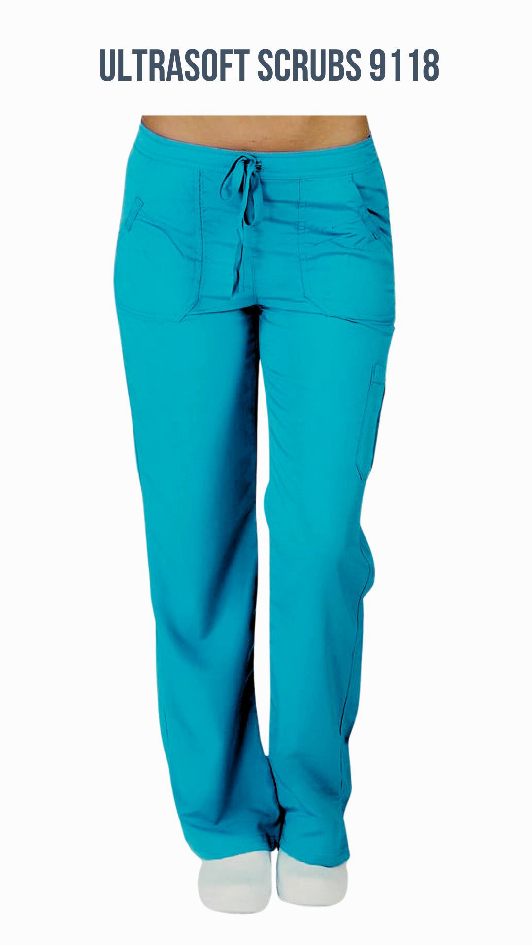 Ultrasoft Scrubs Women's Drawstring and Elastic Waist Cargo Pant 9118